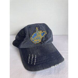 West Virginia Ball Cap Blue Mesh Back Snap Back Women’s